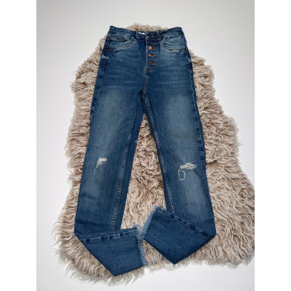 Zara women’s button zipper distressed skinny jeans - Picture 13 of 16